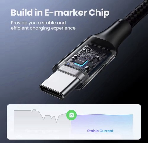 UGREEN PD100W USB-C to USB-C Cable | Fast Charging Braided PD Charger Cord Cable - Picture 5 of 8