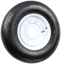 Radial Trailer Tire On Rim ST235/80R16 Load Range E 16 8 Lug Modular White Wheel