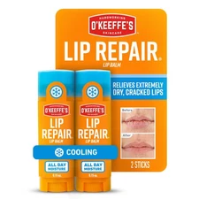 Lip Balm Repair Cooling Relief Twin Pack Moisturizer Cracked Dry Lips Stick
