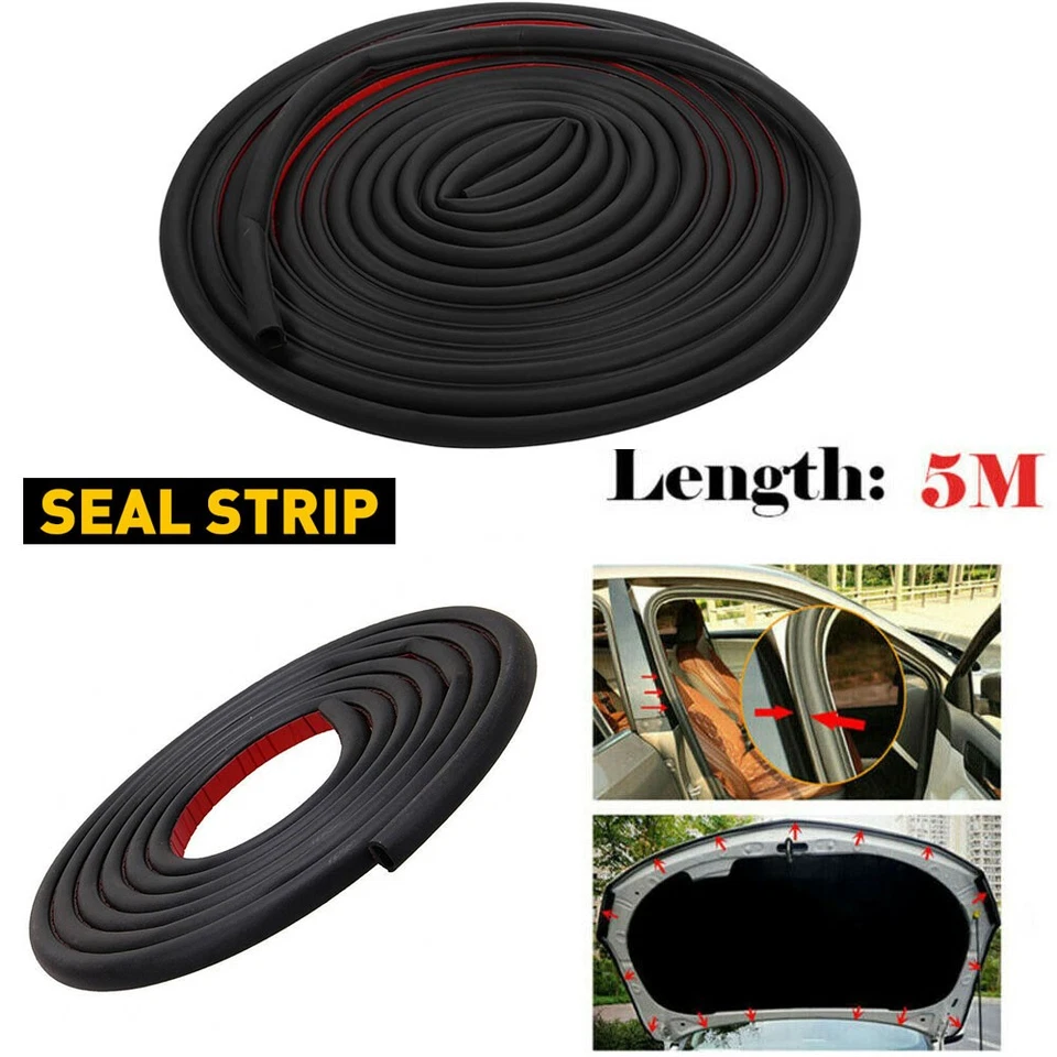 1/2 Juego 5M Tira Protector Borde Puerta Bota Coche Borde Borde Borde Forma D Sello Goma 14mm Foto 2 de 4