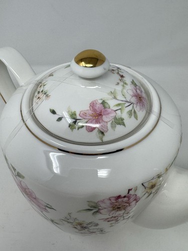 GRACE TEAWARE Cafetera de Porcelana Fina Tetera Shabby Chic Rosa Floral NUEVA EN MUY BUEN ESTADO - Imagen 4 de 15
