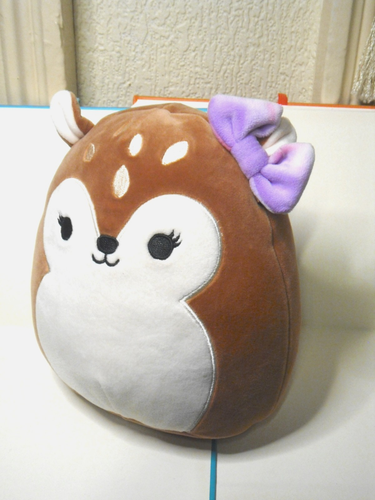 Squishmallows 8” Dawn the Fawn Deer con arco, juguete suave de peluche regalo de Navidad m4 - Imagen 3 de 13