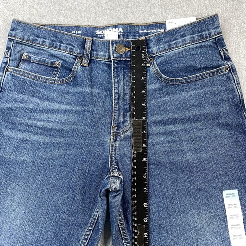 NEW Sonoma Jeans Mens 31x32 Straight The Everyday Jean Denim Stretch Casual NWT - Picture 5 of 18