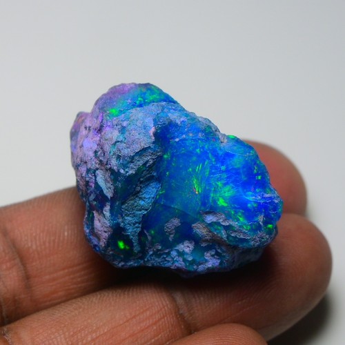 Very Rare Bi-Color Opal Rough 72 Cts Natural Ethiopian Opal Raw Jewelry Grade - Picture 8 of 15