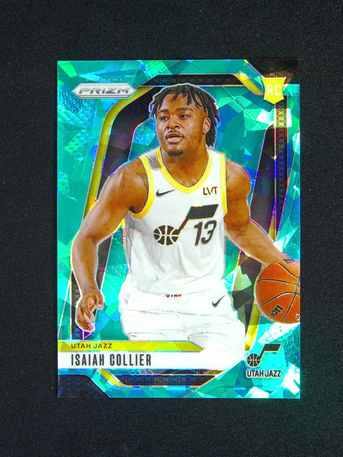 2024-25 Panini Prizm Isaiah Collier #227 RC Rookie Teal Ice /225