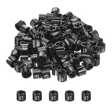 100Pcs Clothes Hanger Marker 6T Black Colored Hanger Sizer Garment Tag