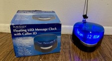 Ravinia Clock Company Floating LED Message Globe BLUE Clock Caller ID