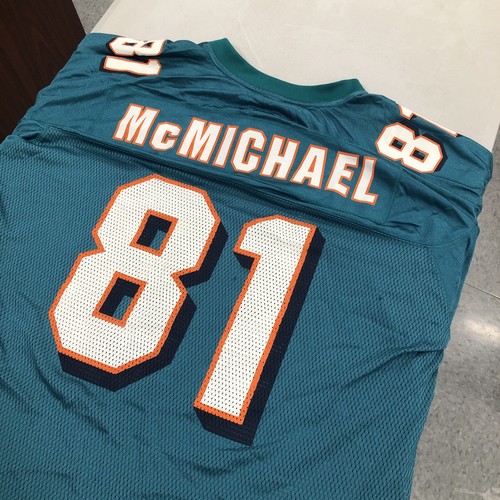 Maglia Vintage Miami Dolphins Reebok NFL Football Randy McMichael 81 Tg. XL - Foto 9 di 15