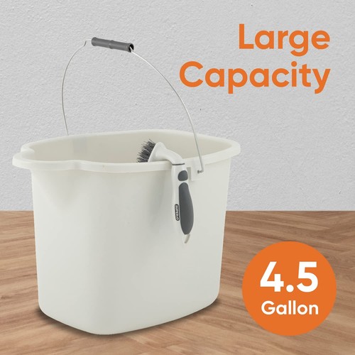 Mop Bucket for Cleaning - Car Wash Bucket with Metal Handle- 4 Gallon Bucket ... - Picture 4 of 8