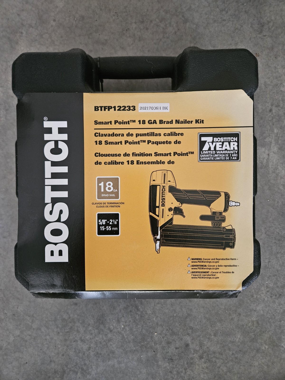 Stanley-Bostitch Nailer Brad 18 Gauge 1/4In Air BTFP12233