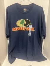Mossy Oak Black T-Shirt Men's  100% Cotton Short Sleeves