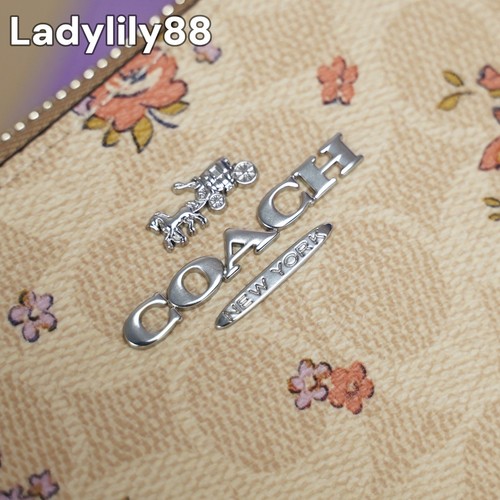 Bolso de hombro Coach CAL37 Teri nuevo con etiquetas en lona exclusiva con estampado floral $350 - Imagen 10 de 17