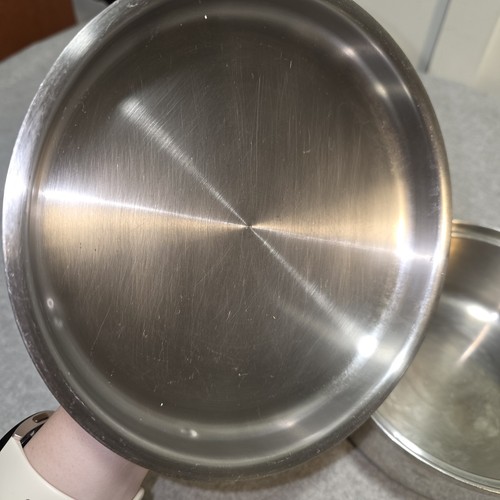 Deluxe Casseruola Permanente Inox 8 Pollici Con Coperchio Vintage 2 qt Manico Nero USA - Foto 4 di 12