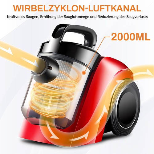 1000W Stabstaubsauger Staubsauger Bodenstaubsauger HEPA Filter Zyklon Beutellos - Bild 11 von 17