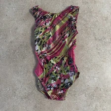 Foxy’s Leotards Gymnastics Dance Watermelon Crush Lime Green Leo Size 10