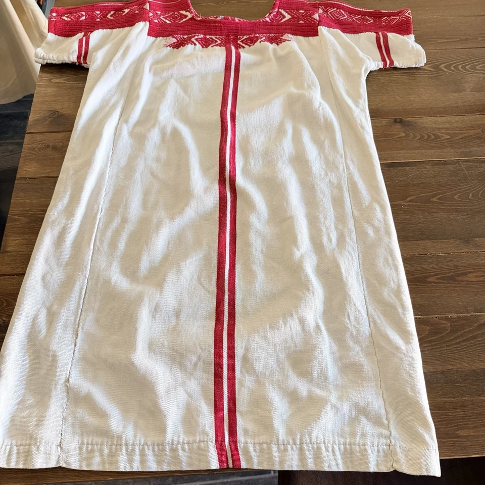 VTG Mexican Oaxacan Embroidered Floral Maxi Dress Womens Small Artisan Handmade - Image 4 of 4