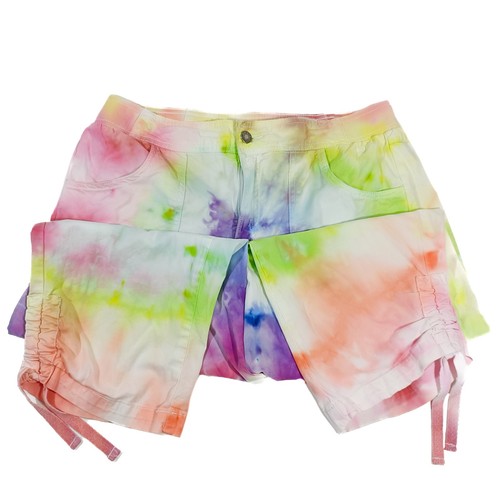 Kmart Basic Editions Vintage Tie Dye Capri Hose Damen S Mehrfarbig Boho Style - Bild 3 von 6