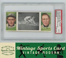 1912 Hassan Triple Folders T202 - Evers Safe Slide - Chance / Evers PSA 5
