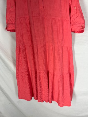 Chico's Maxikleid Gr. 2 Damen L Oversize Gaze Stufen Rüschen Sommer Resort NEU - Bild 2 von 7
