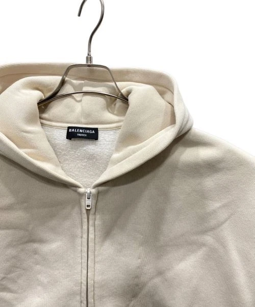 BALENCIAGA Felpa con cappuccio e zip oversize ricamata logo schiena S