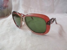 Vintage France Renauld Sunglasses red pink ombre frames
