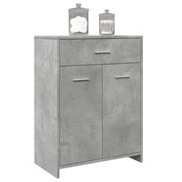 Badezimmerschrank In Betongrau 60X33X80 Cm Aus Holzwerkstoff