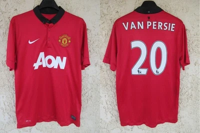 Maillot MANCHESTER UNITED 2013 2014 VAN PERSIE #20 NIKE vintage football shirt L - Photo 1/4