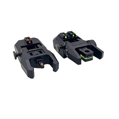 Tactical Folding Back Up Iron Sight Flip Up Sights Front & Rear Picatinny Rail - Picture 10 of 23