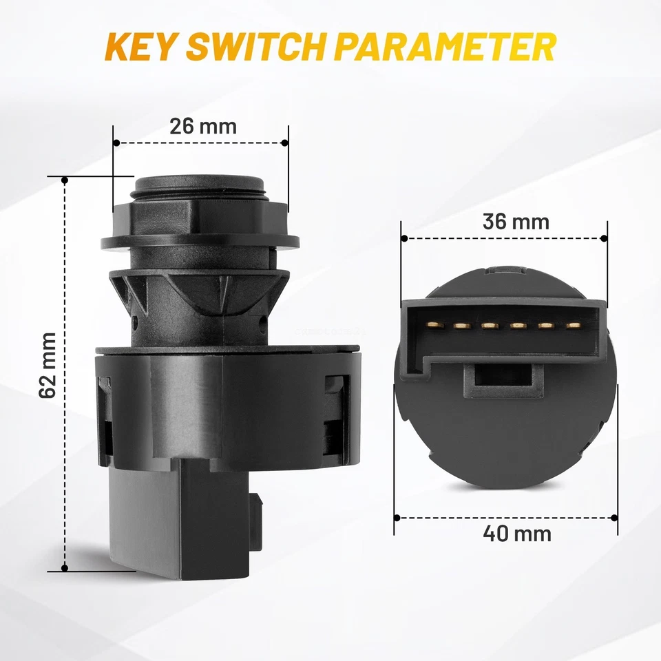 Interruptor de llave de encendido 4 posiciones 6 pines para Polaris ACE 325 500 570 900 2016-2019 Foto 3 de 4