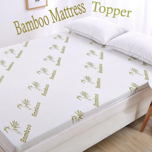 Bambus Memory Foam Matratzenauflage Orthopädisches Bett Rückenschmerzlinderung alle Größen