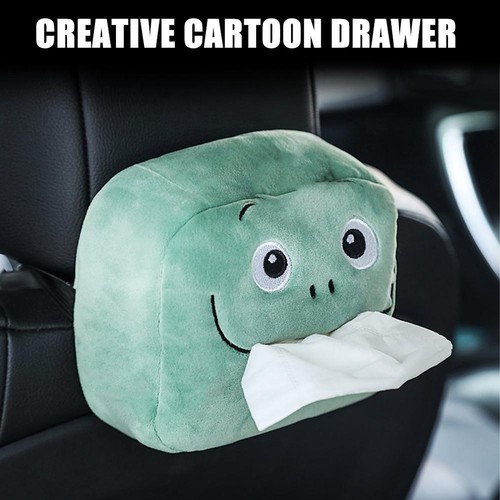 Caja de pañuelos de animales para coche lindo animal de dibujos animados soporte de coche papel nuevo S2M0 - Imagen 10 de 23
