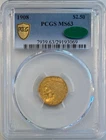 1908 Indian Head $2.5 Gold Quarter Eagle PCGS MS63 CAC Green Sticker WOW!!