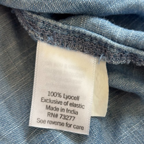Lauren Conrad Womens Top Size 2XL Lyocell Denim Chambray Western Flutter 18710 - Picture 6 of 9