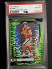 2024 Bo Nix Prizm Base Rookie Card #309 Neon Green Pulsar PSA 8 Broncos RC