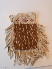 Sioux Beaded Fawn Hide Bag