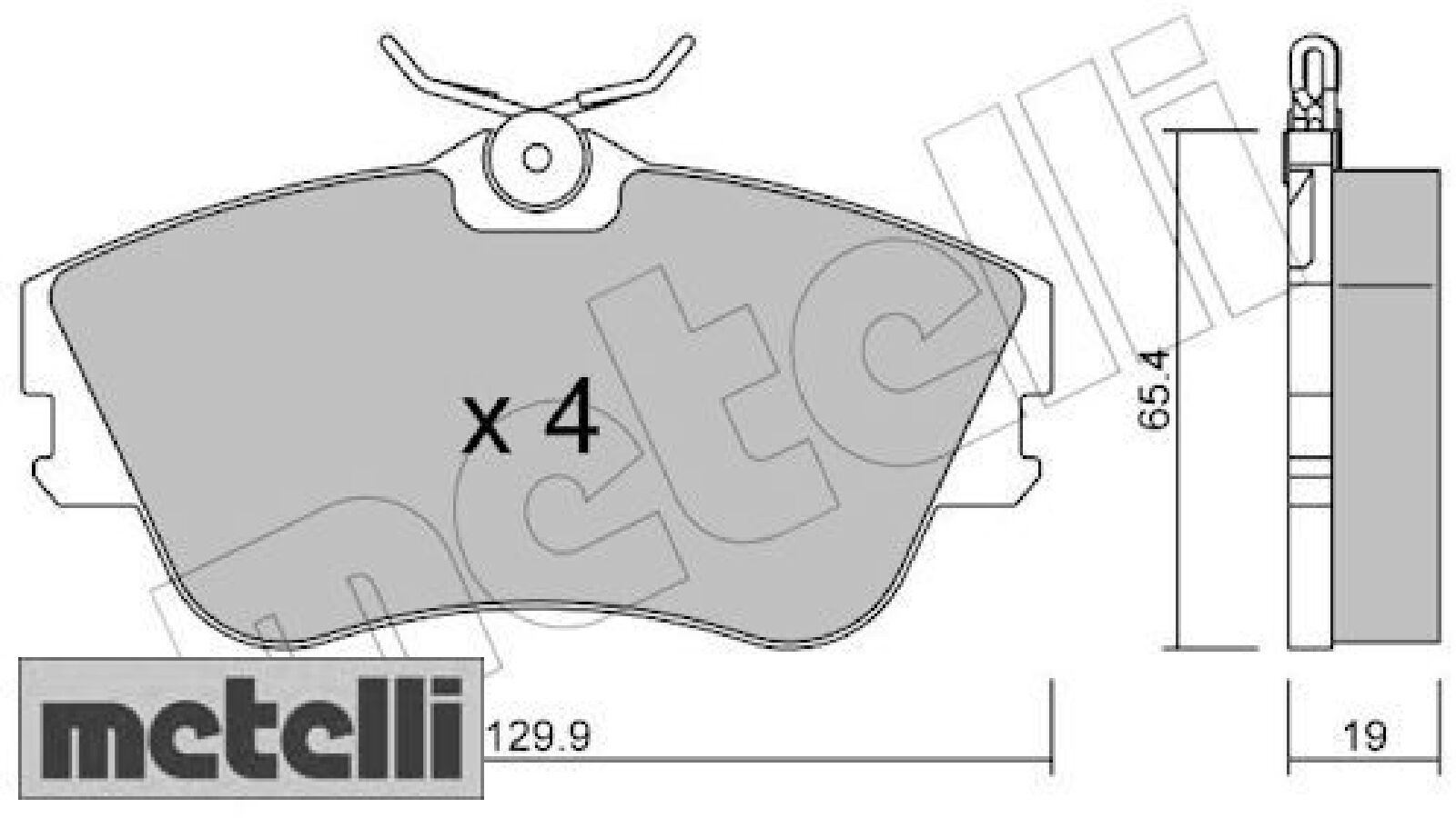 metelli 22-0164-0 Bremsbelagsatz für Scheibenbremse Bremsbelagsatz für VW