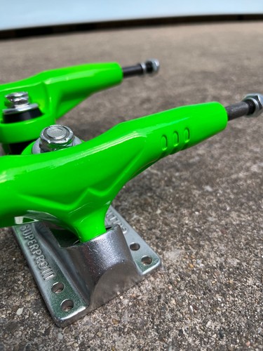 1 Set Neu GullWing Super Pro III 3 Skateboard Trucks Neon Grün Deck Gull Wing - Bild 6 von 21