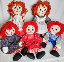 Raggedy Ann Dolls LOT OF 5