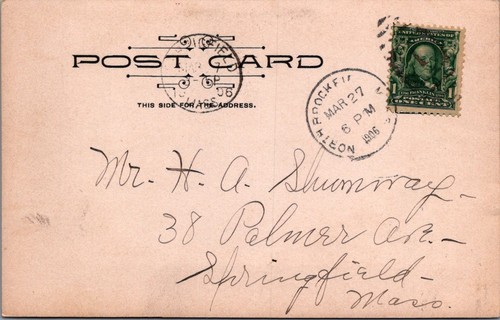 Memorial Church North Brookfield 1906 Eddy Make RPPC Real Photo Postcard - Picture 2 of 2