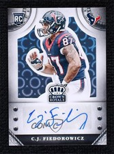 2014 Panini Crown Royale Retail Platinum Pyramid /5 CJ Fiedorowicz #S-CJ Auto RC