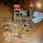 Vintage 1977 Playmobil 3450 Castle w Knights Horses Forestmen Weapons More!