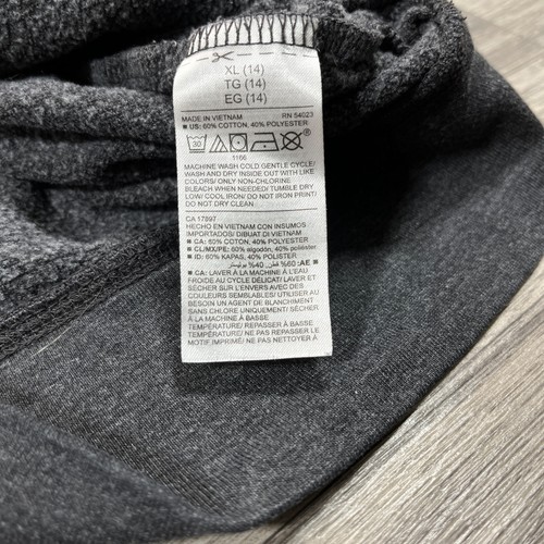 OLD NAVY Graphic Pullover Gray Hooded Sweatshirt Hoodie Boy's Size XL - Picture 5 of 8