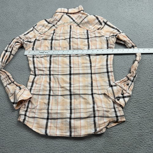 Camisa Ariat para mujer mediana a cuadros Pioneer Pearl Snap Western - Imagen 11 de 13
