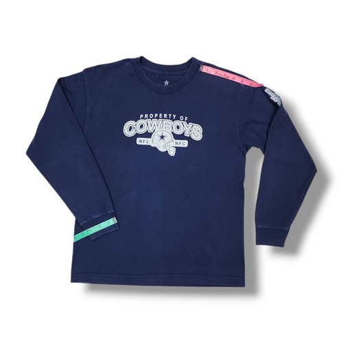 Dallas Cowboys Property Of Cowboys NFL NFC Long Sleeve Navy Blue T-Shirt Youth L - Picture 5 of 9