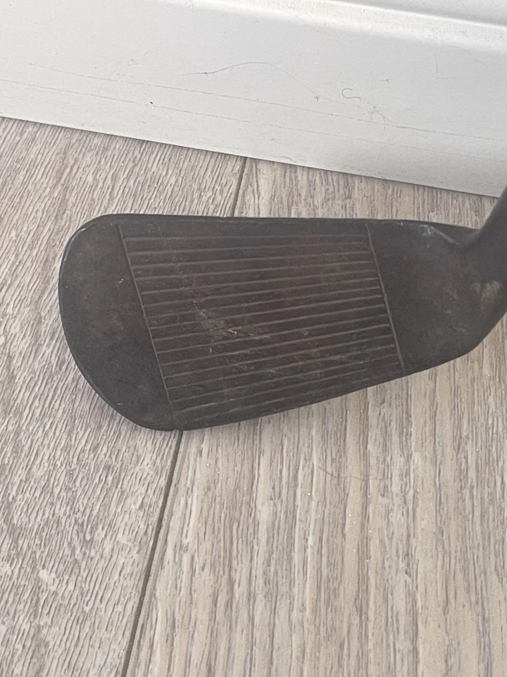 Antiguo sello Stewart Pro del club de golf de la década de 1920 eje de madera Maisie hierro forjado Escocia Foto 2 de 4