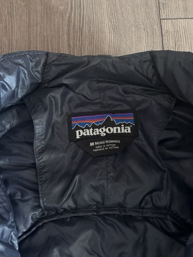 Patagonia Micro Puff Jacket Uomo Medium Nano Puffer Trapuntato Navy Gorp Escursionismo - Foto 4 di 9
