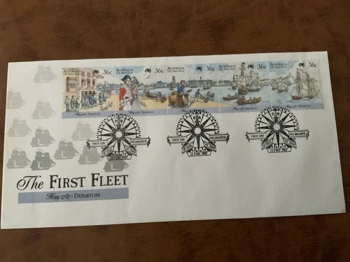 Australia 1987-88 #1024-1030 First Fleet - 4 FDCs