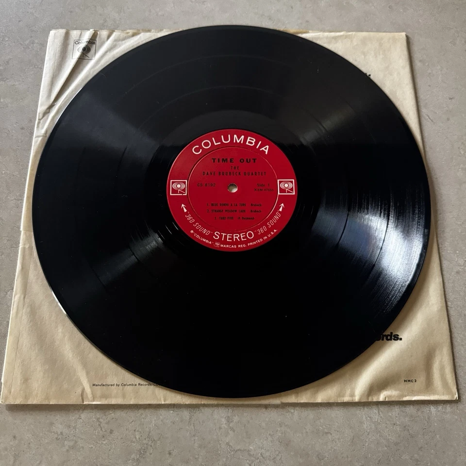 Dave Brubeck Quartet Time Out Vinyl LP Columbia CS 8192 Take Five Stereo - Image 3 of 4