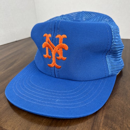 New York Mets Vintage Snapback Hat Mesh Trucker Hat MLB - Picture 3 of 14