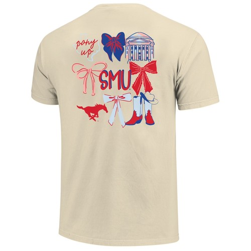 Women's Comfort Colors Cream SMU Mustangs Coquette T-Shirt - Bild 3 von 3